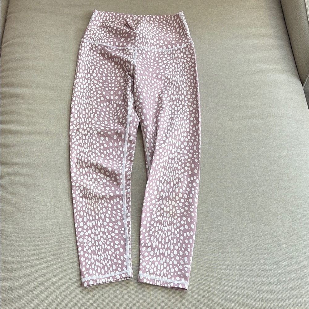 Nimble Activewear Pink and White Cropped Pants XS